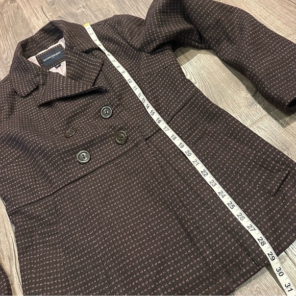 Banana Republic Wool Pea Coat Womens L Double-Breasted Preppy Academia Y2k 90s - Picture 14 of 15